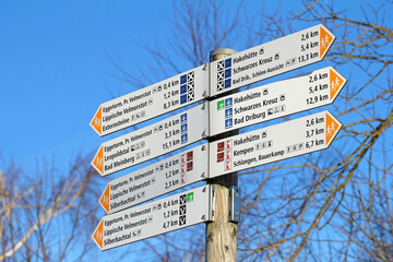 Wegweiser an der velmerstot