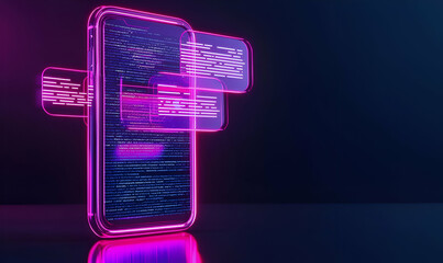 Digital Chatbot Interface, a sleek mobile display showcasing an interactive chatbot feature, designed for seamless user engagement and communication.