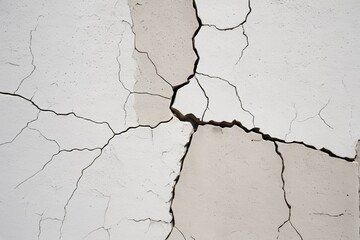 Fototapeta premium arafed wall with cracks and cracks on it with a fire hydrant