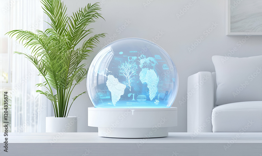 Poster futuristic language interface, a high-tech display showcasing multiple languages in a sleek, modern 