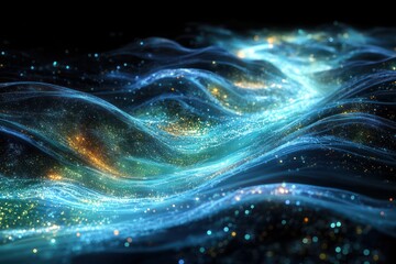 Abstract data flow in a digital river.