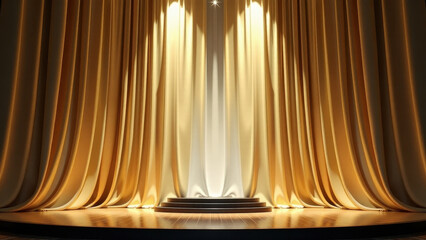 Refined Celebration, golden Drapery and Blossoming Beauty