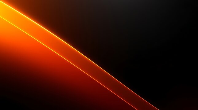 Neon golden gradient in upward-angled parallel lines against a textured black background. Moody, dramatic lighting; warm, soft tones; high contrast.  Elegant, refined, subtle movement. Photo of the Y