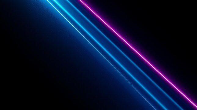 Neon colored gradient in upward-angled parallel lines against a textured black background.  a textured black background. elegant movement infrared spectrum. glowing neon moving high-speed wave lines