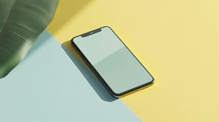 Personalized News Feed Displayed on a Smartphone Against a Pastel Background Showcasing Modern Digital Lifestyle