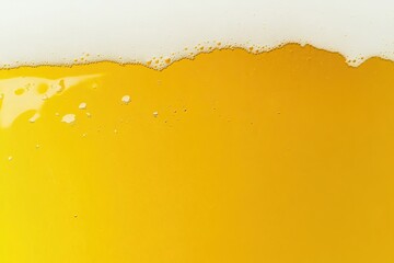 Close-up shots of golden beer with foam and bubbles at the top. AI generated image