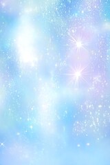 Dreamy Abstract Wallpaper with Gradient Blue and Pink Hues, Glitter, and Holographic Bokeh Effects