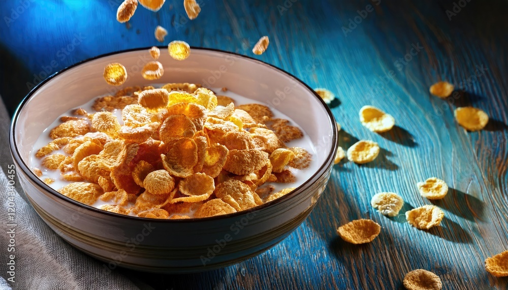 Poster Bowl of cereal on a table