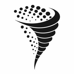 tornado logo with dots vector illustration