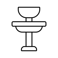 Dining table line icon