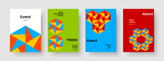 Fototapeta premium Creative Brochure Design. Geometric Flyer Layout. Abstract Poster Template. Business Presentation. Background. Book Cover. Banner. Report. Leaflet. Magazine. Portfolio. Handbill. Notebook
