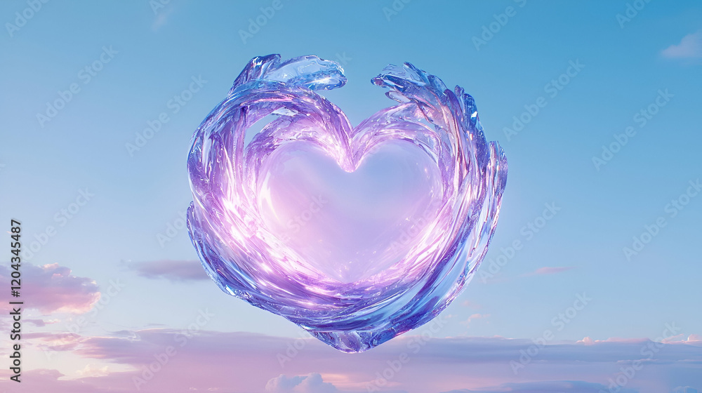 Poster embracing love, two hands gently cradle a heart within a circle, symbolizing unity and affection, co