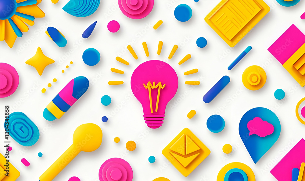 Poster vibrant infographic pattern design showcasing dynamic shapes, vivid colors, and engaging visual elem