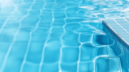 Serene Pool Water Gently Shimmers in Sunlight. AI Generated