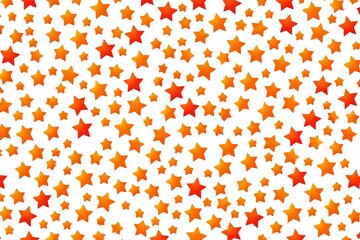 a close up of a pattern of orange stars on a white background