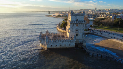Torre de belem Lisboa, monumento histórico, Rio tejo 