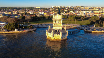 Torre de belem Lisboa, monumento histórico, Rio tejo 