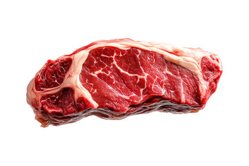 A pieces of fresh Lamb chop cut, isolated on white background, showcasing culinary concept.