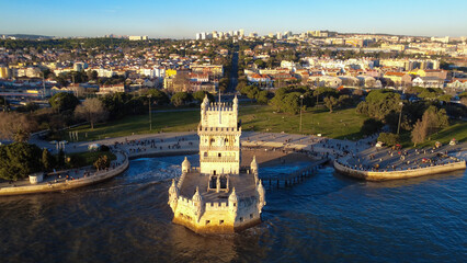 Torre de belem Lisboa, monumento histórico, Rio tejo 