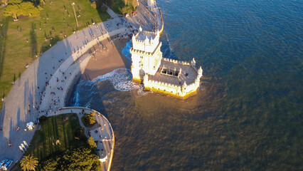 Torre de belem Lisboa, monumento histórico, Rio tejo 