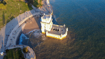 Torre de belem Lisboa, monumento histórico, Rio tejo 