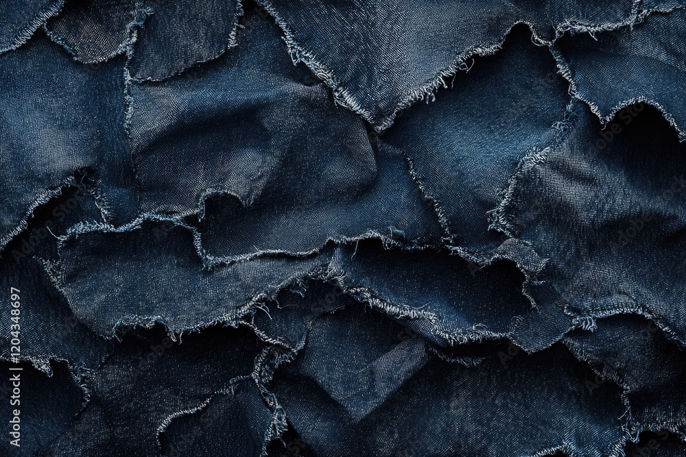 Poster dark, textured fabric layers create depth and contrast in this u