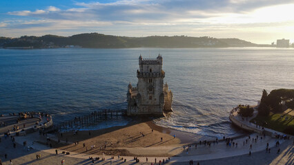 Torre de belem Lisboa, monumento histórico, Rio tejo