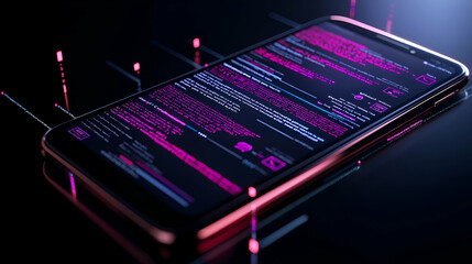 Chatbot Interaction on Smartphone, a user engaging with a chatbot interface on a mobile device, showcasing modern communication technology.
