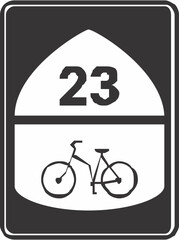 Warning Sign, Interstate bicycle route