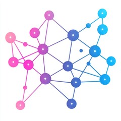 Abstract Neural Network with Gradient Dots and Lines