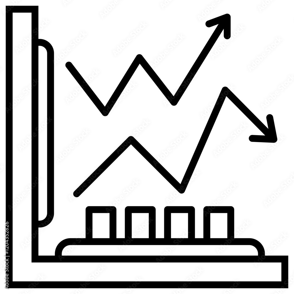 Poster Line Graph Icon