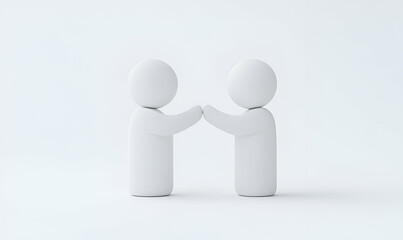 Two figures engaged in a dynamic high-five, conveying joy and camaraderie in a vibrant urban setting, showcasing human connection and energy.