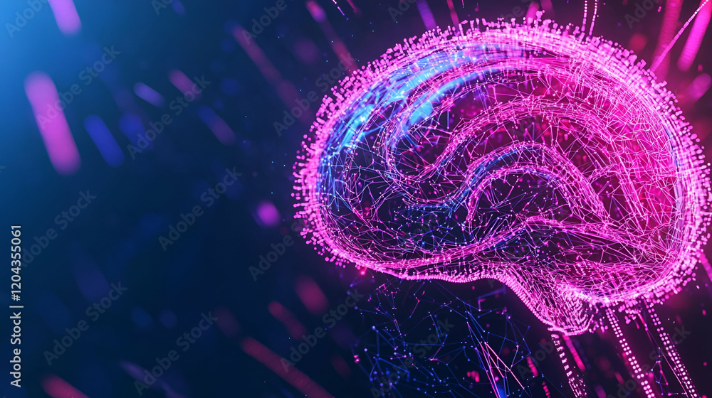 Poster dynamic ai concept, a colorful and intricate visual representation illustrating the transformative p