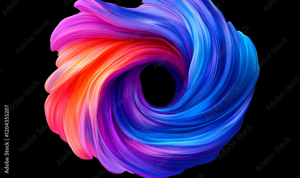 Poster vibrant abstract flow, a dynamic interplay of colors and shapes, embodying movement and energy throu