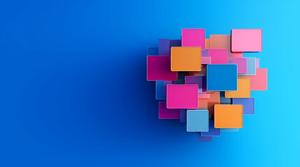 Fototapeta premium Vibrant Banner of Creative Assets, a colorful display highlighting diverse digital resources and design elements for innovative projects