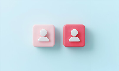 Virtual connection, two individuals engaged in a video call, each in their own box, showcasing modern communication technology