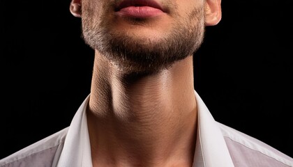 Fototapeta premium Close up portrait of a man on a black background