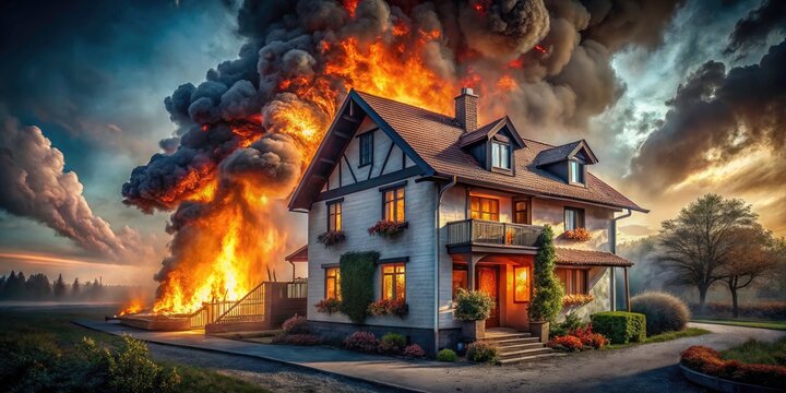 Surreal images depict Germany's mandatory smoke detector law, emphasizing fire safety and home security.