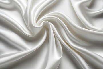 Obraz premium a close up of a white fabric with a very large wave