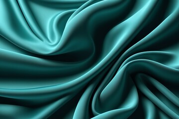 Obraz premium a close up of a blue silk fabric with a very large amount of folds