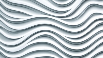 Obraz premium Abstract White Wave Pattern: Modern Minimalist 3D Render Texture
