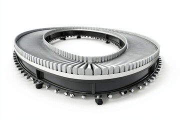 3D Conveyor Belt Icon Isolated and White Background