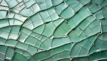 A tile with a crackle glaze effect in soft pastel green, capturing the fine web of cracks in a delicate pattern, offering a vintage charm and subtle texture to any surface.