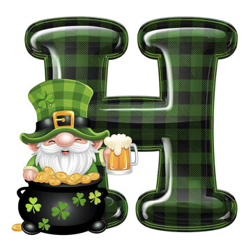 st patrick's day gnome holding beer clip art preview