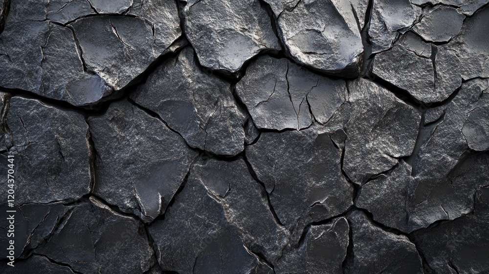 Aufkleber rough dark cracked earth texture creating rugged abstract pattern. abstract background. nature conce