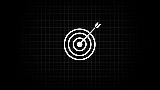 Target, Aim, Goal icons.Business target concept. Aim target with arrow sign and grid line background. Archery or goal strategy