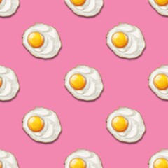 seamless pattern with eggs on the pink background for package, fabric, wallpaper and graphic design 