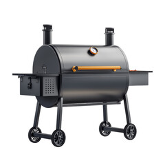 Modern Outdoor Smoker with Digital Thermometer Isolated on transparent background