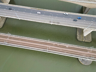 High Angle View of River Thames at Rochester Town in the Unitary of Medway and Located at Kent,...