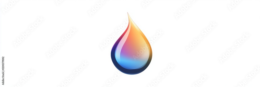 Aufkleber Colorful droplet design representing fluidity and creativity in a modern artistic context. Generative AI